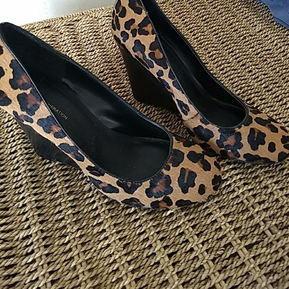 BCBG Shoes - BCBG Leopard wedges
